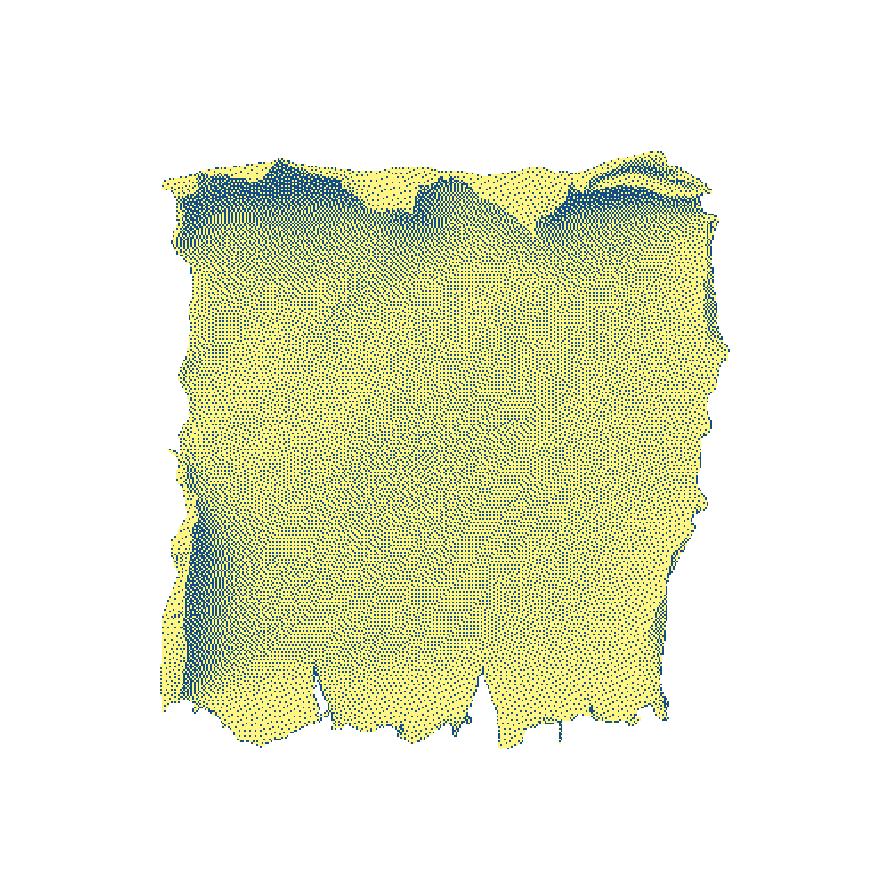 A small folded paper pinned to the wall